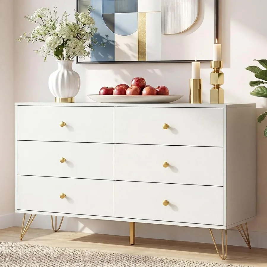 Bedroom 6-Drawer White Dresser - Storage & Organization ulasan dan harga