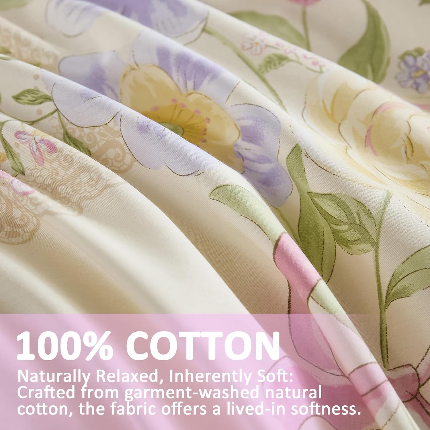 Floral Duvet Cover Queen/King  - Aesthetic Floral Duvet Cover ulasan dan harga