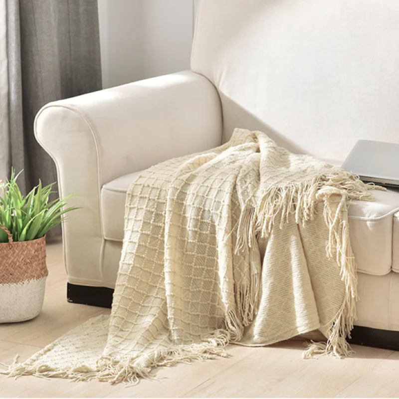 Mustard Yellow Textured Knit T - Boho Throw Blanket Fringe ulasan dan harga