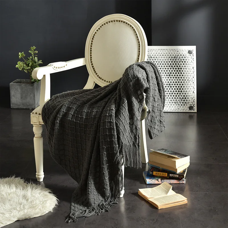 Mustard Yellow Textured Knit T - Boho Throw Blanket Fringe ulasan dan harga