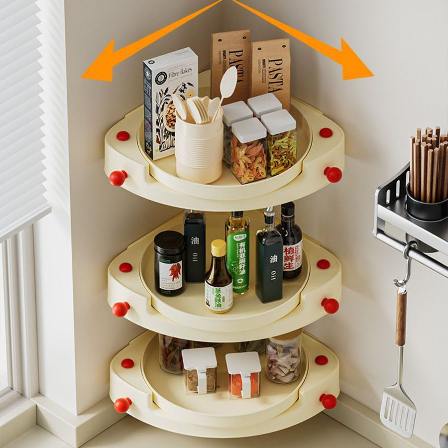 Home storage rack rotating mul - Kitchen ulasan dan harga