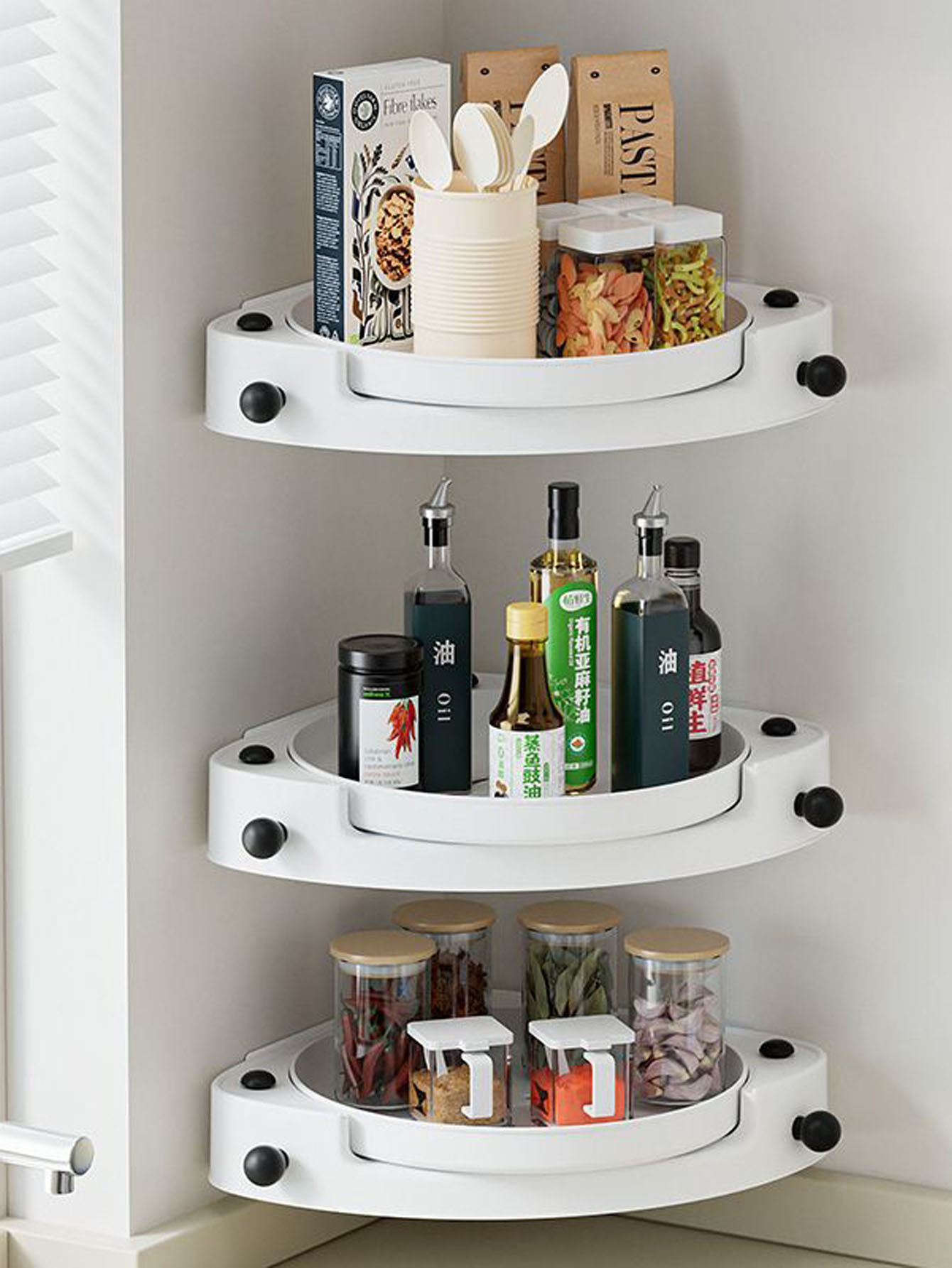 Home storage rack rotating mul - Kitchen ulasan dan harga