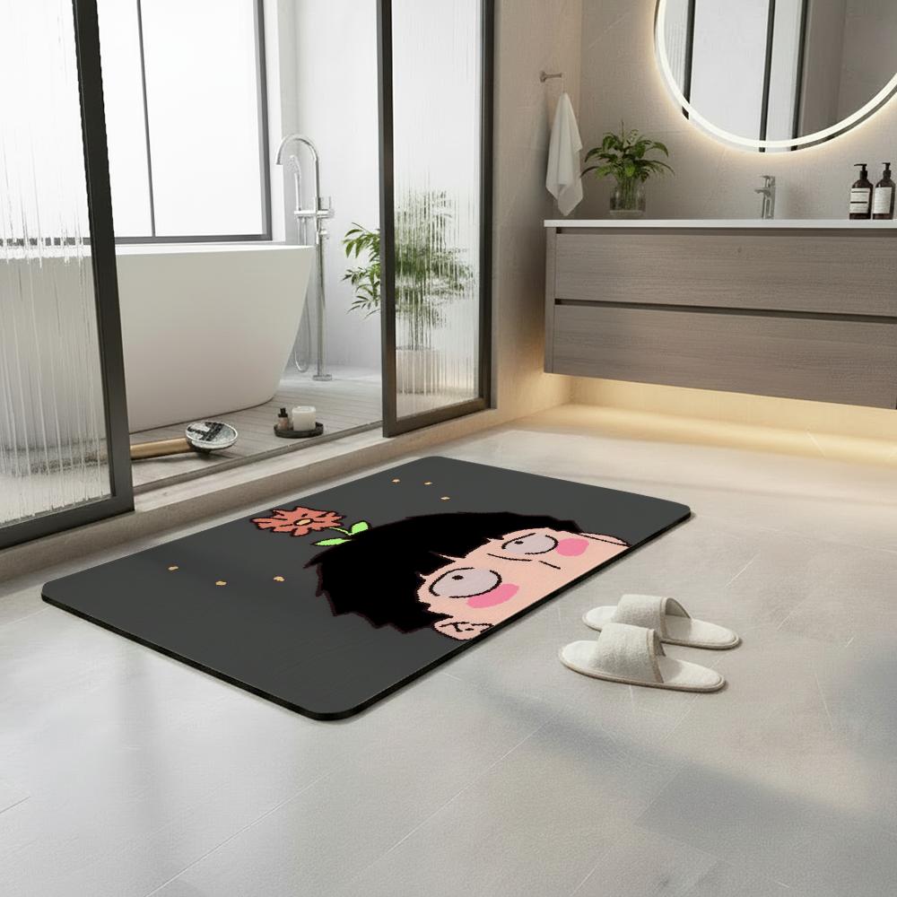 Anime M-Mob P-Psycho 100-100 F - Quick Dry Diatomite Bath Mat ulasan dan harga