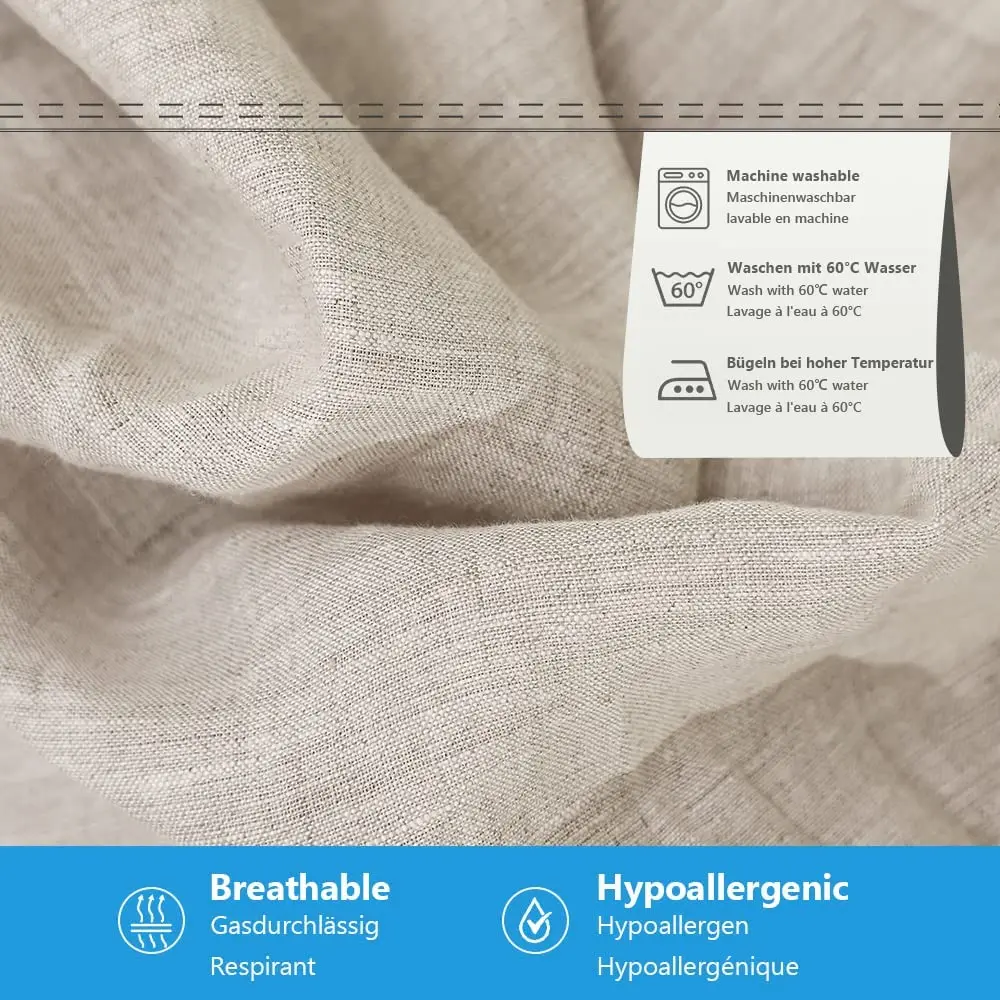 Pure Linen Fitted Sheet 35cm D - Fitted Bed Sheets Deep Pocket ulasan dan harga