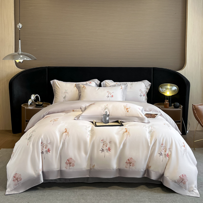 Flowers Printing Bedding Set L - Aesthetic Floral Duvet Cover ulasan dan harga