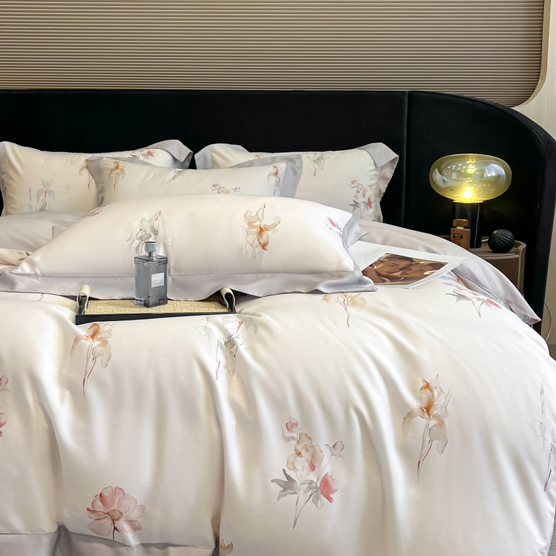 Flowers Printing Bedding Set L - Aesthetic Floral Duvet Cover ulasan dan harga