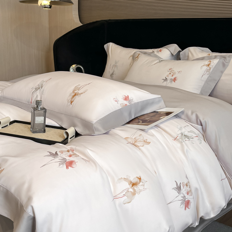 Flowers Printing Bedding Set L - Aesthetic Floral Duvet Cover ulasan dan harga